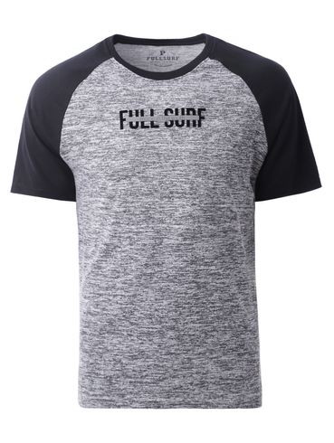Camiseta Manga Curta Full Surf Masculina MESCLA/PRETO
