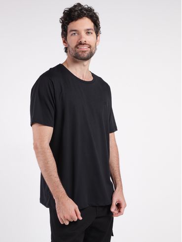 Camiseta Manga Curta Básica Masculina PRETO