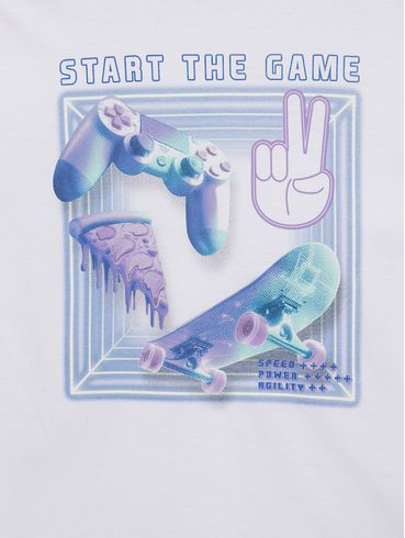 Camiseta Manga Curta Vels Juvenil Para Menino  - BRANCO