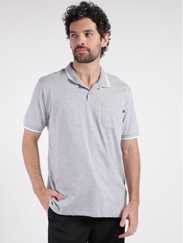 Polo Manga Curta Masculina MESCLA