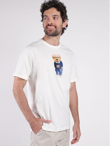 Camiseta Manga Curta Full Surf Masculina NATURAL