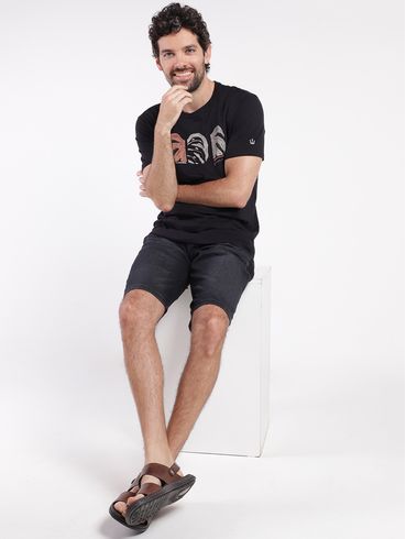 Camiseta Manga Curta Masculina PRETO