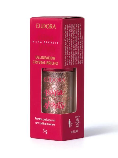Delineador Crystal Brilho Niina Secrets UNICO