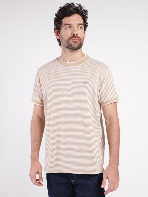 Camiseta Manga Curta Masculina BEGE