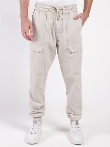 Calça Sarja Jogger Masculina BEGE