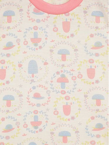 Pijama Curto Infantil Para Menina - CORAL