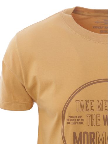 Camiseta Manga Curta Mormaii Masculina BEGE