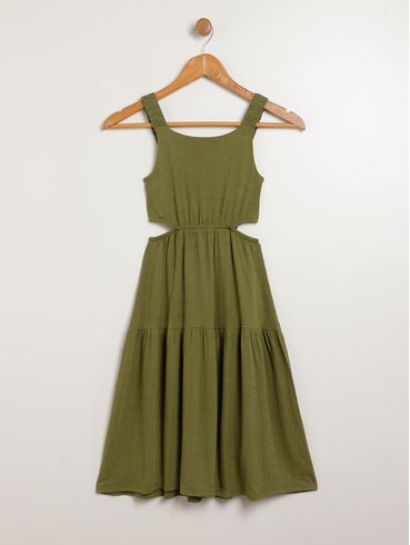 Vestido Mdi Juvenil Para Menina - VERDE