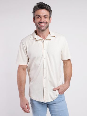 Camisa Manga Curta Masculina OFF WHITE