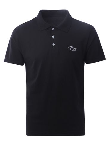 Polo Manga Curta Full Surf Masculina PRETO