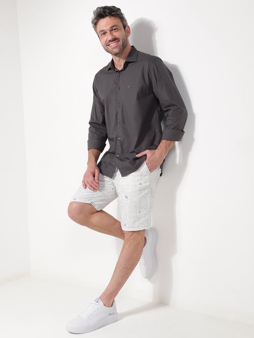 Bermuda Sarja Masculina OFF WHITE