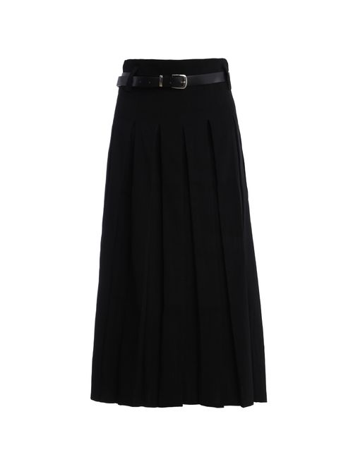 Saia Midi Eagle Rock Feminina PRETO