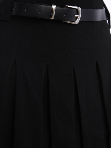 Saia Midi Eagle Rock Feminina PRETO