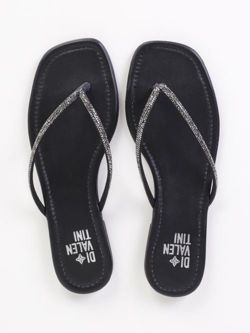 Rasteira com Brilho Feminina PRETO