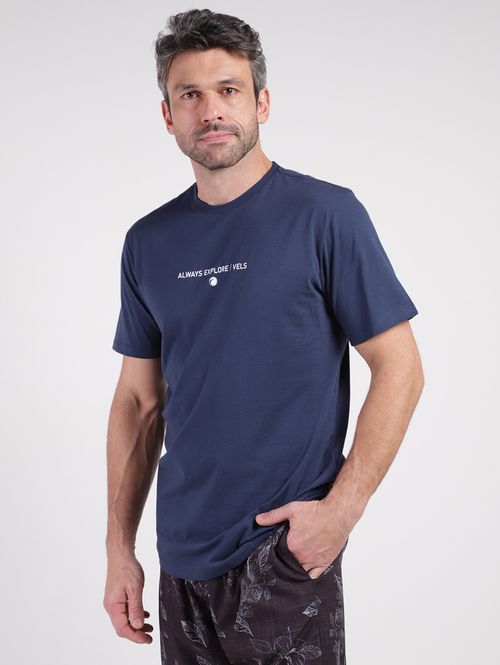 Camiseta Manga Curta Vels Masculina MARINHO