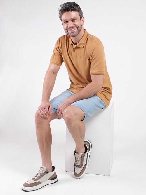 Polo Manga Curta Masculina LARANJA