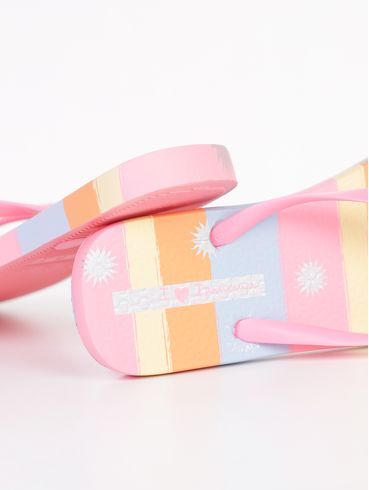 Chinelo Verão Print Ipanema Feminina ROSA/AMARELO/LARANJA