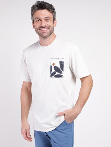 Camiseta Manga Curta Masculina MESCLA