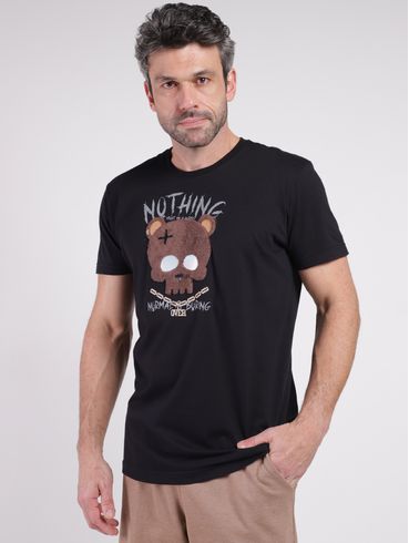 Camiseta Manga Curta Masculina PRETO