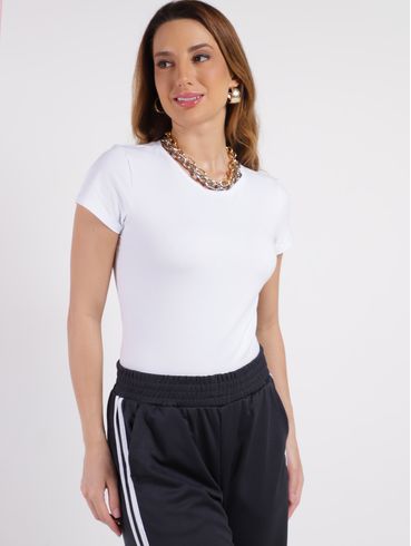 Blusa Manga Curta Autentique Feminina Branco