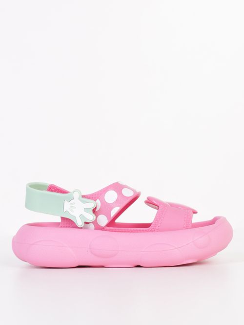Sandália Minnie Grendene Infantil Para Bebê - ROSA/VERDE