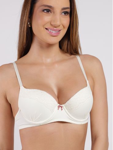 Conjunto Lingerie De Renda Feminino BEGE