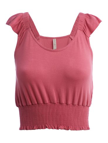Blusa Cropped Frente Única Feminina ROSA CLARO