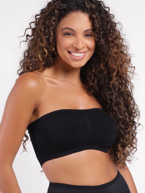 Sutiã Top Faixa sem Costura  Trifil Feminino PRETO