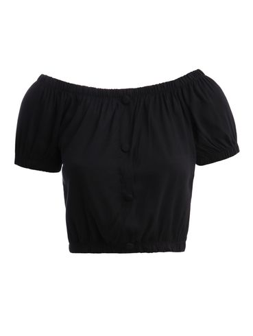 Blusa Manga Curta Feminina PRETO