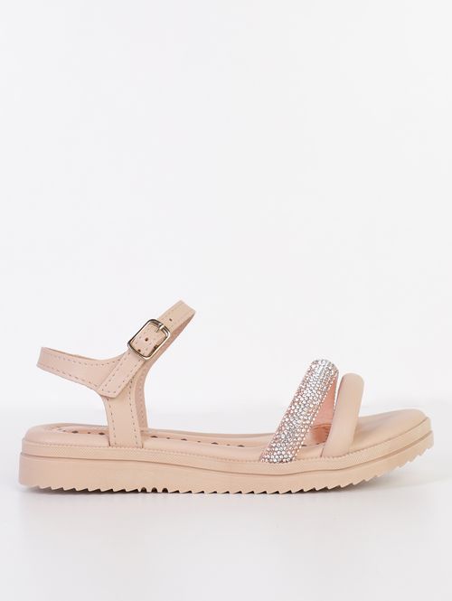 Sandália Flatform Juvenil Para Menina - NUDE