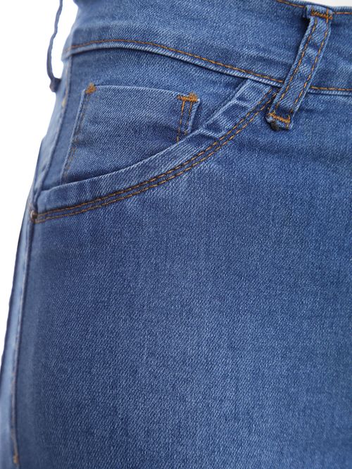 Calça Jeans Cigarrete Pisom Feminina AZUL