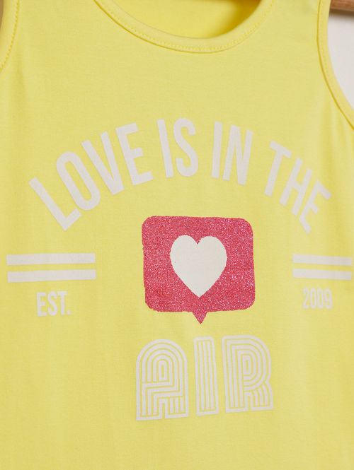 Blusa Regata Infantil Para Menina - AMARELO