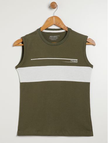 Camiseta Regata Juvenil Para Menino - VERDE