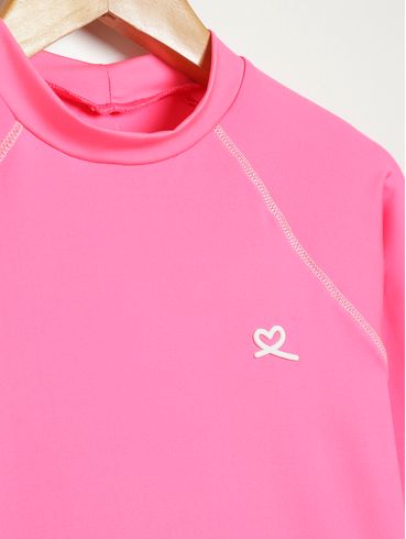 Blusa com Proteção UV Infantil Para Menina - ROSA