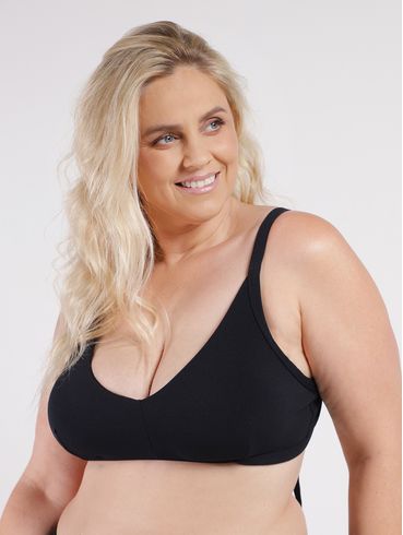 Biquíni Top Com Bojo Removível Plus Size Feminino PRETO