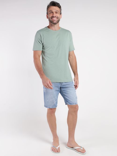 Camiseta Básica Manga Curta Masculina VERDE