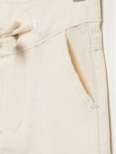 Bermuda Sarja Infantil Para Menino - OFF WHITE