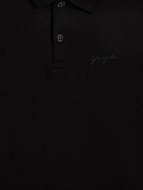 Polo Manga Curta Gangster Juvenil Para Menino - PRETO