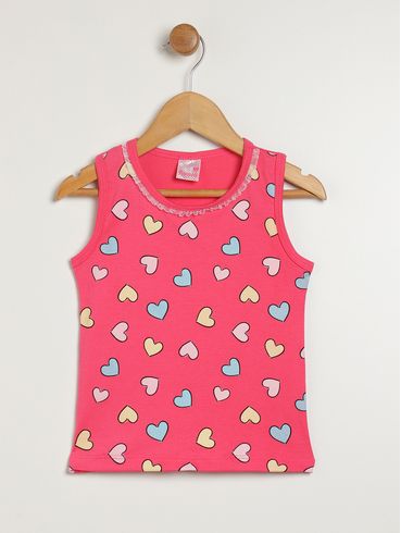 Blusa Regata Infantil Para Menina - PINK