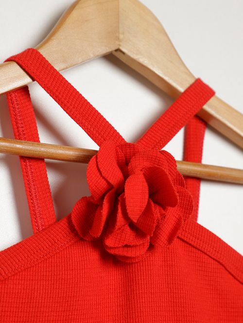 Blusa Regata Infantil Para Menina - VERMELHO