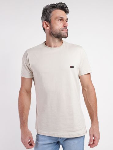 Camiseta Manga Curta Básica Masculina BEGE