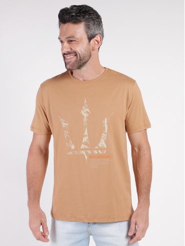 Camiseta Manga Curta Masculina MARROM