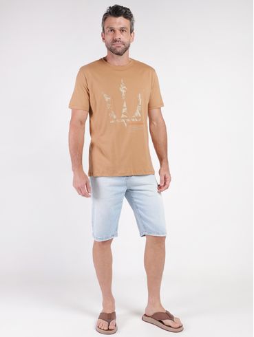 Camiseta Manga Curta Masculina MARROM