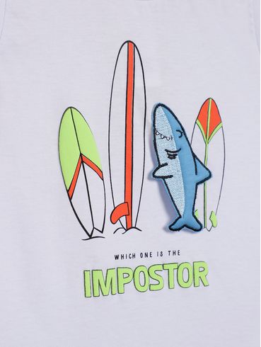 Camiseta Regata Infantil Para Menino - BRANCO
