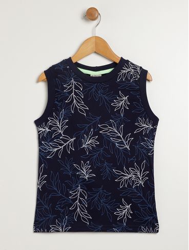 Camiseta Regata Infantil Para Menino - MARINHO