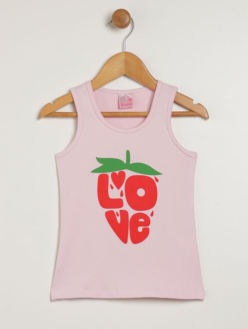 Blusa Regata Infantil Para Menina - ROSA CLARO