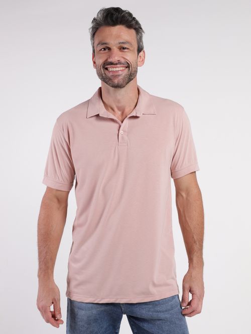 Polo Manga Curta Masculina ROSA