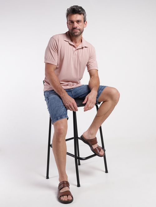 Polo Manga Curta Masculina ROSA