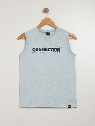 Camiseta Regata Juvenil Para Menino - AZUL