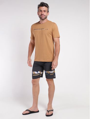 Camiseta Manga Curta Masculina MARROM